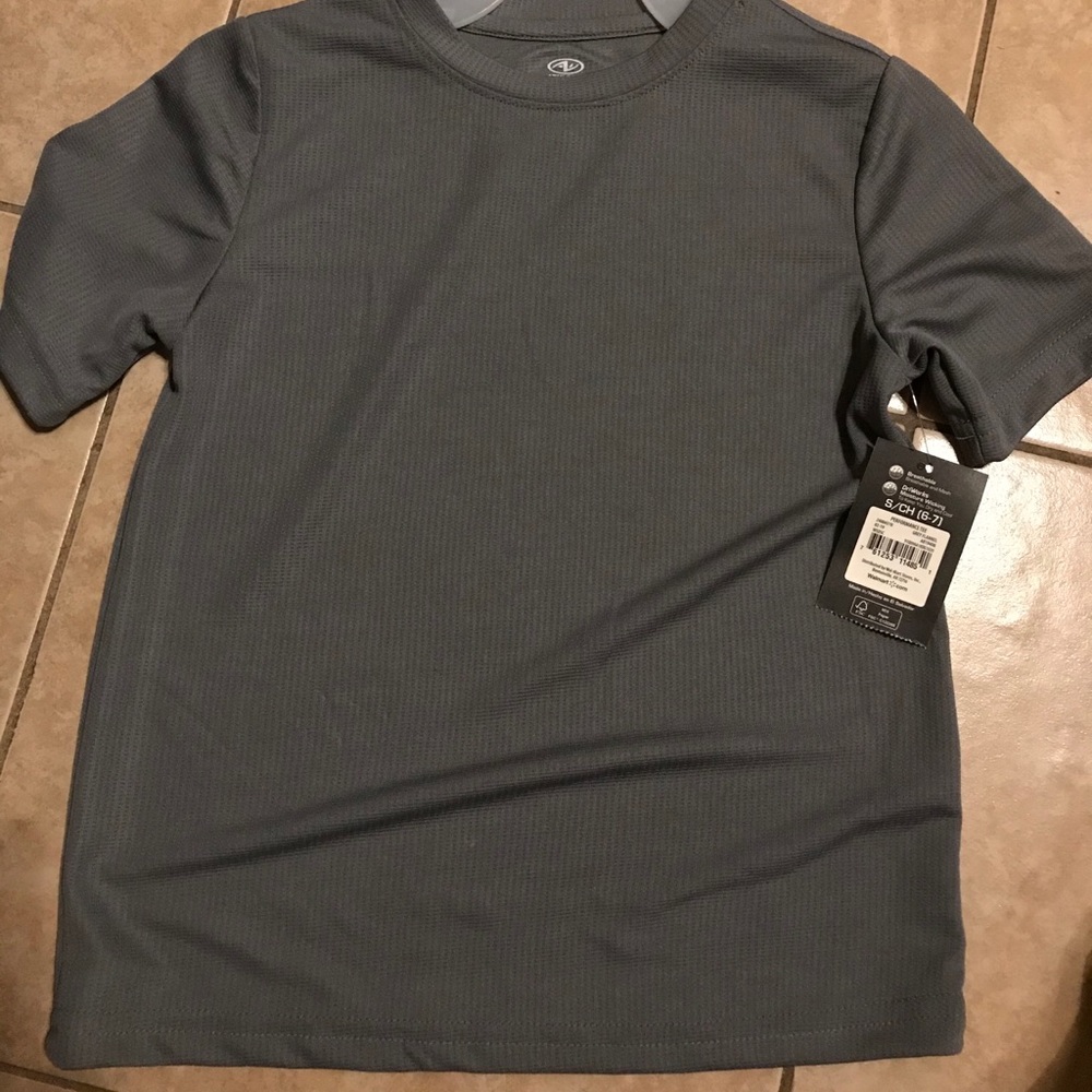 New Athletic works dri-works grey boys shirt